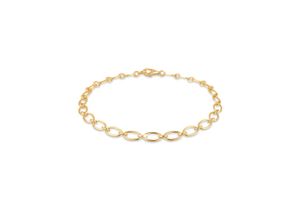 4050878047948 - Armband ELLI Charmträger Carrier Anhänger 925 Sterling Silber Armbänder Gr 20 cm ohne Stein Silber 925 (Sterlingsilber) goldfarben (gold) Damen Armbänder