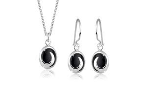 4050878369194 - Schmuckset ELLI Onyx 925 Sterling Silber Schmuck-Sets Gr OneSize schwarz (schwarz schwarz) Damen Schmucksets