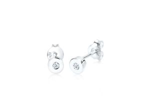 4050878481643 - Paar Ohrstecker ELLI DIAMONDS Basic Klassiker Diamant 006 ct 925 Silber Ohrringe Gr OneSize 0012 carat ct P1 = bei 10-facher Vergrößerung erkennbare Einschlüsse mit Diamanten Silber 925 (Sterlingsilber) weiß (weiß weiß) Damen Ohrstecker