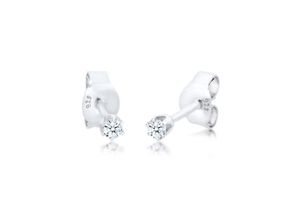 4050878481773 - Paar Ohrstecker ELLI DIAMONDS Stecker Diamant 006 ct Solitär 925 Silber Ohrringe Gr OneSize 0012 carat ct P1 = bei 10-facher Vergrößerung erkennbare Einschlüsse mit Diamanten Silber 925 (Sterlingsilber) silberfarben (silber weiß) Damen Ohrstecker