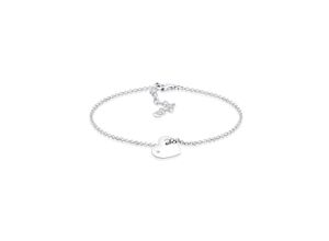 4050878487904 - Armband ELLI DIAMONDS Herz Love Diamant (0015 ct) 925 Silber Armbänder Gr 19 cm mit Diamanten Silber 925 (Sterlingsilber) weiß (weiß weiß) Damen Armbänder Silber