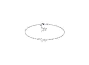 4050878488215 - Armband ELLI DIAMONDS 925 Sterling Silber Schleife Diamant Geschenkidee Armbänder Gr 19 cm mit Diamanten Silber 925 (Sterlingsilber) silberfarben (silber weiß) Damen Armbänder Silber