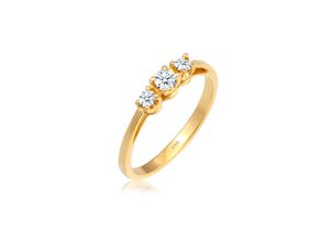 4050878493578 - Verlobungsring ELLI DIAMONDS Verlobungsring Trio Diamant 023 ct 585 Gelbgold Fingerringe Gr 54 mm 0046 carat ct P1 = bei 10-facher Vergrößerung erkennbare Einschlüsse Gelbgold 585 3 mm goldfarben (gold weiß) Damen Verlobungsringe