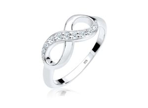 4050878494209 - Verlobungsring ELLI DIAMONDS Infinity Diamant 0125 ct Geschenkidee 925 Silber Fingerringe Gr 54 mm 0004 carat ct P1 = bei 10-facher Vergrößerung erkennbare Einschlüsse Silber 925 (Sterlingsilber) 2 mm weiß (weiß weiß) Damen Verlobungsringe