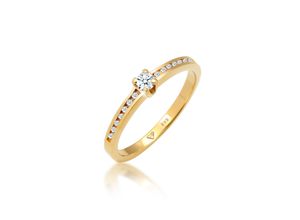 4050878496661 - Verlobungsring ELLI DIAMONDS Verlobungsring Diamant (018 ct) 585 Gelbgold Fingerringe Gr 54 mm 0014 ct P1 = bei 10-facher Vergrößerung erkennbare Einschlüsse Gelbgold 585 25 mm goldfarben (gold weiß) Damen