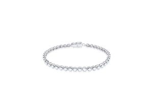 4050878503239 - Armband ELLI PREMIUM Topas 925 Sterling Silber Armbänder Gr 19 cm mit Steinen Silber 925 (Sterlingsilber) weiß (weiß weiß) Damen Armbänder Silber