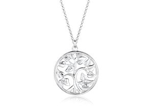 4050878513313 - Kette mit Anhänger ELLI Tree of Life Lebensbaum Floral 925 Silber Halsketten Gr 70 ohne Stein Silber 925 (Sterlingsilber) Länge 70 cm silberfarben (silber) Damen Ketten mit Anhänger Halsschmuck