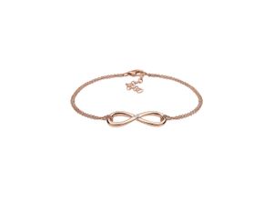 4050878527761 - Armband ELLI DIAMONDS Infinity Ewig Diamant (003 ct) 925 Silber Armbänder Gr 20 cm mit Diamanten Silber 925 (Sterlingsilber) rosegold (rosegold weiß) Damen Armbänder