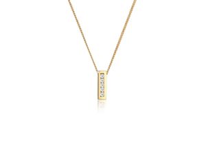 4050878541118 - Collierkettchen ELLI DIAMONDS Klassisch Elegant Diamant (0075 ct) 585 Gelbgold Halsketten Gr 45 0075 ct mit Diamanten Gelbgold 585 Länge 45 cm goldfarben (gold weiß) Damen Colliers