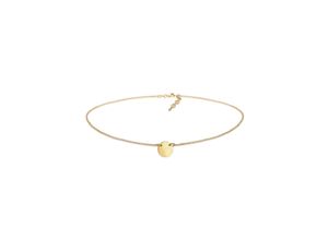 4050878546670 - Collier ELLI Choker Kreis Plate Matt Geo 925 Silber Halsketten Gr 36 ohne Stein Silber 925 (Sterlingsilber) Länge 36 cm goldfarben (gold) Damen Colliers