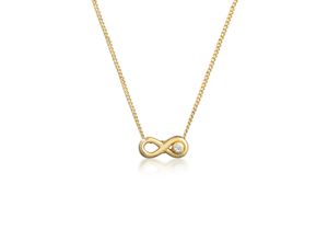 4050878553227 - Collierkettchen ELLI DIAMONDS Infinity Ewig Diamant (0015 ct) 585 Gelbgold Halsketten Gr 45 0003 carat ct mit Diamanten Gelbgold 585 Länge 45 cm goldfarben (gold weiß) Damen Colliers