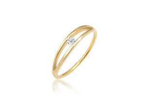 4050878553418 - Verlobungsring ELLI DIAMONDS Verlobung Wellen Diamant (006 ct) 585 Gelbgold Fingerringe Gr 52 mm 0012 carat ct P1 = bei 10-facher Vergrößerung erkennbare Einschlüsse Gelbgold 585 15 mm goldfarben (gold weiß) Damen Verlobungsringe