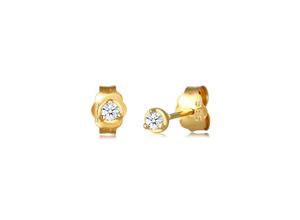 4050878553456 - Paar Ohrstecker ELLI DIAMONDS Solitär Basic Edel Diamant (006 ct) 585 Gelbgold Ohrringe Gr OneSize 0012 carat ct P1 = bei 10-facher Vergrößerung erkennbare Einschlüsse mit Diamanten Gelbgold 585 goldfarben (gold weiß) Damen Ohrstecker