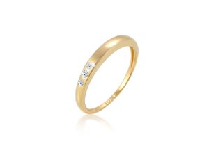 4050878553777 - Verlobungsring ELLI DIAMONDS Verlobung Trio Diamant (006 ct) 585 Gelbgold Fingerringe Gr 54 mm 0012 carat ct P1 = bei 10-facher Vergrößerung erkennbare Einschlüsse Gelbgold 585 2 mm goldfarben (gold weiß) Damen Verlobungsringe