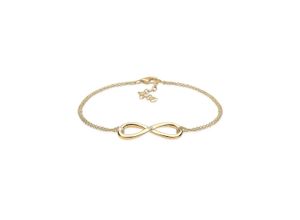 4050878553906 - Armband ELLI DIAMONDS Infinity Ewig Diamant (003 ct) 925 Silber Armbänder Gr 19 cm mit Diamanten Silber 925 (Sterlingsilber) goldfarben (gold weiß) Damen Armbänder