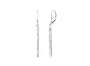 4050878557928 - Paar Ohrhänger ELLI Stab lang mit Kristalle 925 Silber Ohrringe Gr OneSize mit Steinen Silber 925 (Sterlingsilber) silberfarben (silber weiß) Damen