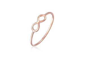 4050878559540 - Fingerring ELLI PREMIUM Infinity Unendlichkeit Symbol Zeichen 750 Roségold Fingerringe Gr 52 mm ohne Stein Roségold 750 1 mm rosegold Damen Fingerringe