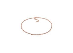 4050878568221 - Fußkette ELLI Figaro Fußkettchen Basic 925 Silber Gr 22 cm Silber 925 (Sterlingsilber) rosegold Damen