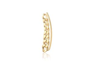 4050878576837 - Single-Ohrhaken ELLI Single Earclimber Basic Blogger Trend 925 Silber Ohrringe Gr OneSize ohne Stein Silber 925 (Sterlingsilber) goldfarben (gold) Damen