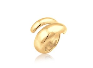 4050878578947 - Fingerring Wickelring Spiral Fingerschmuck 925 Silber Fingerringe Gr 56 mm ohne Stein Silber 925 (Sterlingsilber) 9 mm goldfarben (gold) Damen Fingerringe