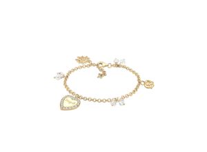 4050878582180 - Armband ELLI Bettelarmband Tracht Kristalle Silber Armbänder Gr 16 cm mit Steinen Silber 925 (Sterlingsilber) goldfarben (gold weiß) Damen Armbänder