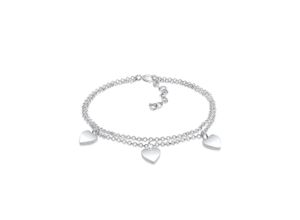 4050878582920 - Armband ELLI Herz Symbol Love Trio Layer Erbskette 925 Silber Armbänder Gr 16 cm ohne Stein Silber 925 (Sterlingsilber) silberfarben (silber) Damen