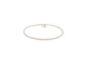 4050878584023 - Collier ELLI PREMIUM Collier Kugel Süßwasserzuchtperle 925 Silber Halsketten Gr 38 ohne Stein Silber 925 (Sterlingsilber) Länge 38 cm goldfarben (gold) Damen Colliers