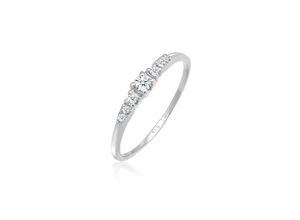 4050878584535 - Verlobungsring ELLI DIAMONDS Verlobung Diamanten (014 ct) 585 Gold Fingerringe Gr 52 mm 0022 carat ct P1 = bei 10-facher Vergrößerung erkennbare Einschlüsse Weißgold 585 1 mm silberfarben (silber weiß) Damen Verlobungsringe