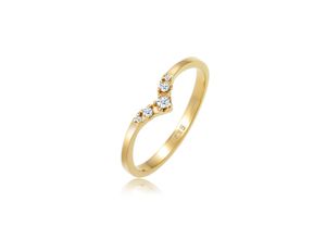 4050878585242 - Verlobungsring ELLI DIAMONDS Verlobungsring V-Form Diamant 007 ct 585 Gelbgold Fingerringe Gr 54 mm 0014 carat ct P1 = bei 10-facher Vergrößerung erkennbare Einschlüsse Gelbgold 585 1 mm goldfarben (gold weiß) Damen Verlobungsringe