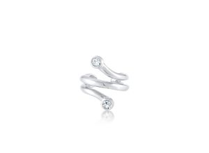 4050878586164 - Single-Ohrhaken ELLI Single Earcuff Ohrklemme Kristalle 925 Silber Ohrringe Gr OneSize mit Stein Silber 925 (Sterlingsilber) silberfarben (silber weiß) Damen