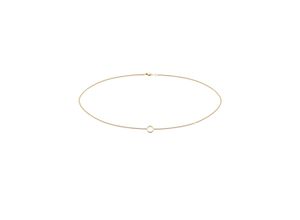 4050878586348 - Kette mit Anhänger ELLI PREMIUM Choker Panzerkette Kreis Geo Design 375 Gelbgold Halsketten Gr 40 ohne Stein Gelbgold 375 Länge 40 cm goldfarben (gold) Damen Ketten mit Anhänger