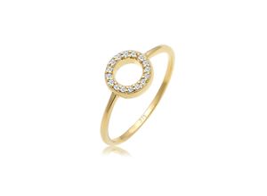 4050878586522 - Verlobungsring ELLI DIAMONDS Kreis Geo Diamant Verlobung 008 ct 375 Gelbgold Fingerringe Gr 54 mm 0016 ct P1 = bei 10-facher Vergrößerung erkennbare Einschlüsse Gelbgold 375 1 mm goldfarben (gold weiß) Damen