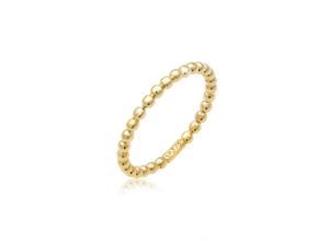 4050878586744 - Fingerring ELLI PREMIUM Basic Bandring Geo Minimal Ball Look 375 Gelbgold Fingerringe Gr 54 mm ohne Stein Gelbgold 375 2 mm goldfarben (gold) Damen Fingerringe