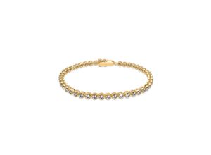 4050878590796 - Armband ELLI Tennis mit Kristalle Silber Armbänder Gr 18 cm mit Steinen Silber 925 (Sterlingsilber) goldfarben (gold weiß) Damen Armbänder