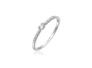 4050878613808 - Verlobungsring ELLI DIAMONDS Diamant Verlobung Hochzeit (011 ct) 585 Weißgold Fingerringe Gr 58 mm 0022 carat ct P1 = bei 10-facher Vergrößerung erkennbare Einschlüsse Weißgold 585 weiß (weiß weiß) Damen Verlobungsringe