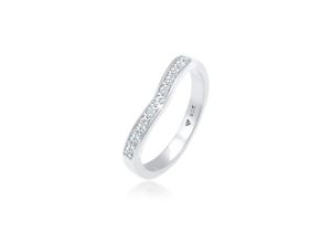 4050878614492 - Diamantring ELLI DIAMONDS Diamanten (015 ct) V-Form Verlobung 925 Silber Fingerringe Gr 52 mm 015 ct P1 = bei 10-facher Vergrößerung erkennbare Einschlüsse mit Diamanten Silber 925 (Sterlingsilber) silberfarben (silber weiß) Damen Diamantringe