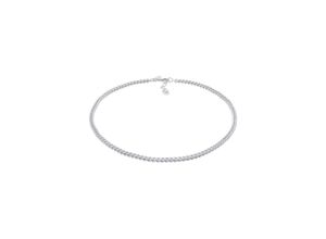 4050878620233 - Kette ohne Anhänger ELLI PREMIUM Choker Panzerkette Basic Klassik 925 Silber Halsketten Gr 36 ohne Stein Silber 925 (Sterlingsilber) Länge 36 cm silberfarben (silber) Damen Ketten ohne Anhänger