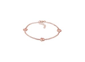 4050878622091 - Armband ELLI Kinder Blumen Kristalle 925 Silber Armbänder Gr 14 cm ohne Stein Silber 925 (Sterlingsilber) rosegold (rosegold rosa) Mädchen