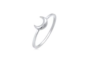 4050878622329 - Fingerring ELLI Halbmond Mond Astro Basic 925 Silber Fingerringe Gr 52 mm ohne Stein Silber 925 (Sterlingsilber) silberfarben (silber) Damen Fingerringe