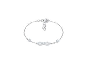 4050878622534 - Armband Infinity Unendlichkeit Zirkonia 925 Silber Armbänder Gr 16 cm mit Steinen Silber 925 (Sterlingsilber) silberfarben (silber weiß) Damen Armband Armbänder Silber