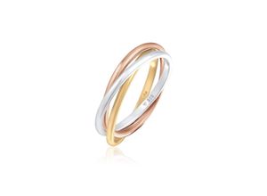 4050878629083 - Fingerring ELLI Wickelring Trio Trini Basic 925 Silber Fingerringe Gr 54 mm ohne Stein Silber 925 (Sterlingsilber) 16 mm bunt Damen Fingerringe