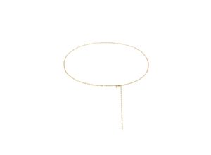 4050878660109 - Bauchkette ELLI PREMIUM Taillenkette Body Chain Gliederkette 925 Silber Gr 100 cm goldfarben (gold) Damen Bauchketten Elli Premium