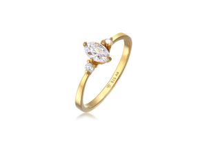 4050878661861 - Fingerring ELLI Zirkonia Oval Verlobung 925 Silber Fingerringe Gr 54 mm mit Steinen Silber 925 (Sterlingsilber) 15 mm goldfarben (gold weiß) Damen