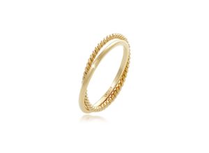 4050878674090 - Fingerring ELLI Wickelring Klassik Fein Gedreht 925 Silber Fingerringe Gr 50 mm ohne Stein Silber 925 (Sterlingsilber) goldfarben (gold) Damen Fingerringe