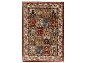 4051011168896 - Orientteppich DIE TEPPICHMARKE Sarang Bakhtyari Teppiche Gr B L 60 cm x 90 cm 8 mm 1 St rot (rot beige) Fransenteppich Orientalische Muster reine Wolle hochwertig handgeknüpft mit Fransen Wohnzimmer