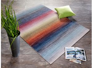 4051011651282 - Teppich DIE TEPPICHMARKE Rainbow Stripe Teppiche Gr B L 170 cm x 240 cm 5 mm 1 St bunt (multi) Esszimmerteppiche Besonders weich durch Microfaser Wohnzimmer