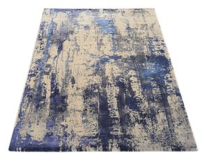 4051011702229 - Teppich MUSTERRING WAVE ARTE Teppiche Gr B L 140 cm x 200 cm 9 mm 1 St grau (grau blau) Esszimmerteppiche exlcusive MUSTERRING DELUXE COLLECTION kuscheliges Microfaser Garn