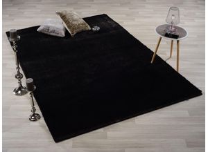 4051011776510 - Hochflor-Teppich GALLERY M BRANDED BY MUSTERRING Solo Teppiche Gr B L 200 cm x 290 cm 30 mm 1 St grau (anthrazit) Esszimmerteppiche besonders weich durch Microfaser Wohnzimmer