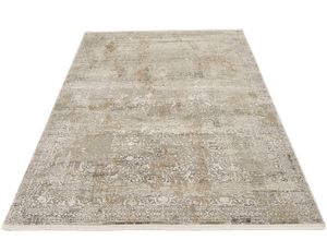 4051011786014 - Teppich DIE TEPPICHMARKE BESTSELLER CAVA Teppiche Gr B L 140 cm x 200 cm 8 mm 1 St goldfarben Fransenteppich Orientalische Muster Glanz Viskose mit Fransen Hoch Tief Struktur Vintage Wohnzimmer