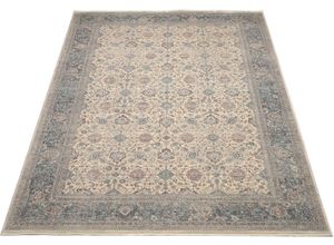 4051011843540 - Teppich DIE TEPPICHMARKE GRAND FASHION 04 Teppiche Gr B L 65 cm x 130 cm 5 mm 1 St beige (creme blau) Orientalische Muster